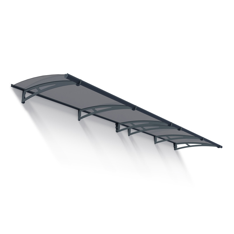 Canopia - Marquise de porte - 412x91,5cm - Aquila 4100 - Gris solaire