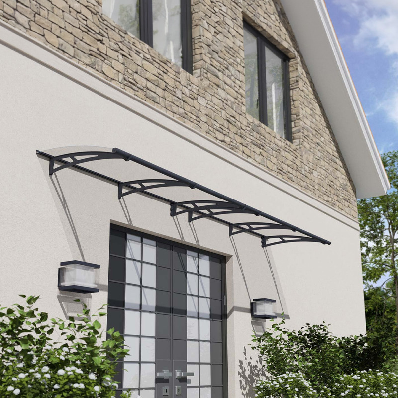 Canopia - Marquise de porte - 412x91,5cm - Aquila 4100 - Gris solaire