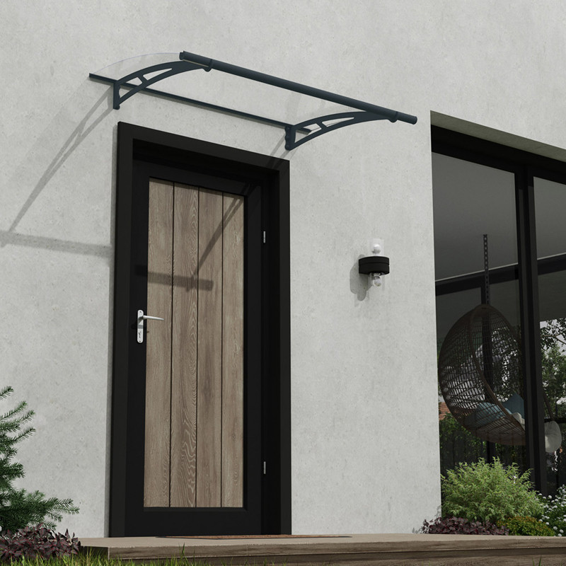 Canopia - Marquise de porte - 150,5x91,5cm - Aquila 1500 - Gris solaire