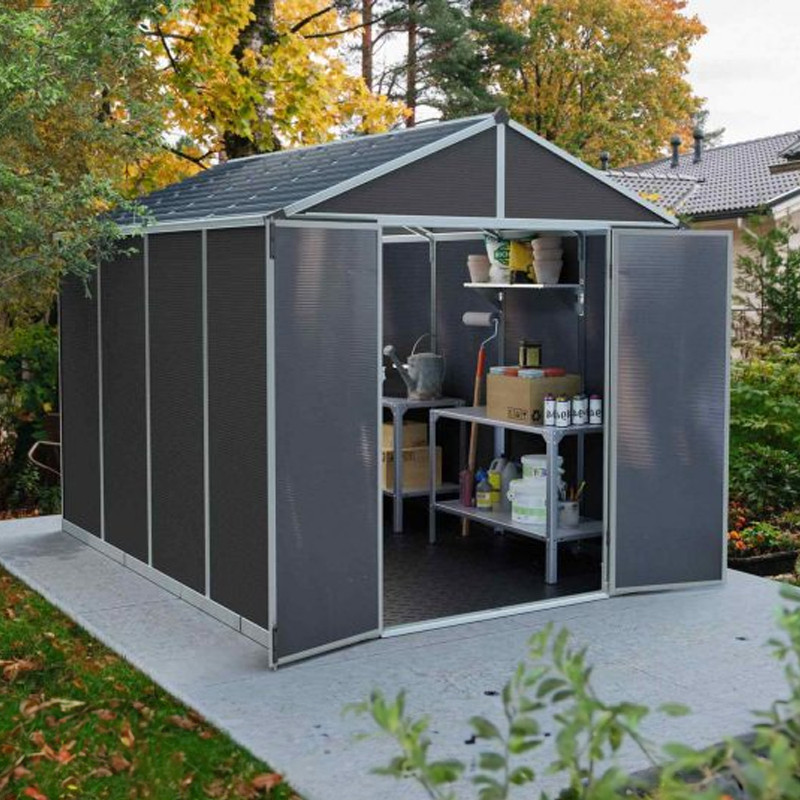Canopia - Casetta da giardino - 237x303cm - Rubicon - Grigio scuro