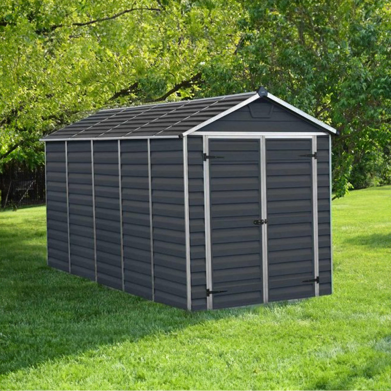 Canopia - Telheiro de jardim - 185x379cm - Claraboia - Cinzento escuro - 2 CAIXAS