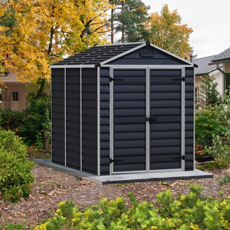 Canopia - Cobertizo de jardín - 185x229cm - Tragaluz - Gris oscuro