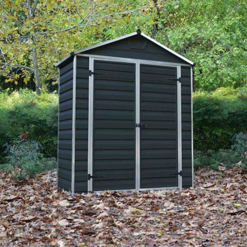 Canopia - Casetta da giardino - 185x90cm - Lucernario - Grigio scuro