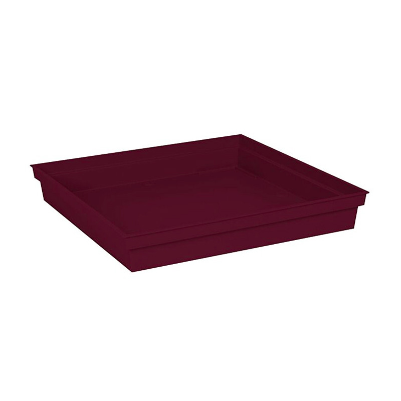 EDA - Soucoupe carré Toscane 40x40x5.9cm Rouge Bourgogne