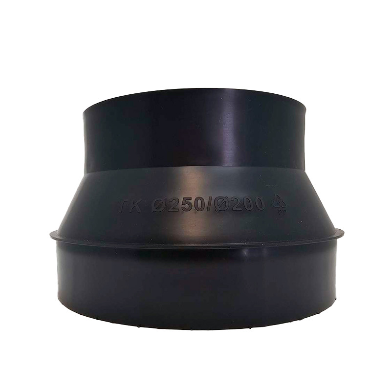Réducteur 250-200 mm - Adaptateur pour gaine et ventilation - Noir