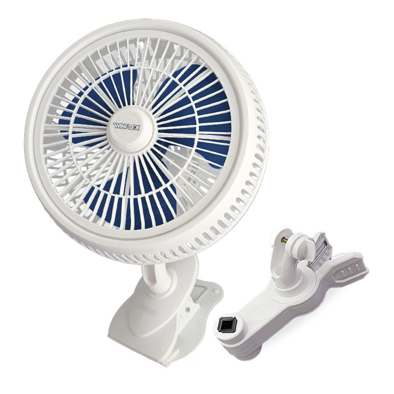 Winflex - Clipfan double oscillating fan - 2 clamps - 25cm 20W