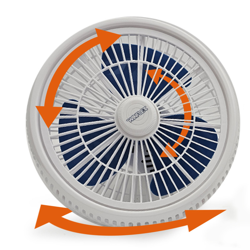 Winflex - Clipfan double oscillating fan - 2 clamps - 25cm 20W