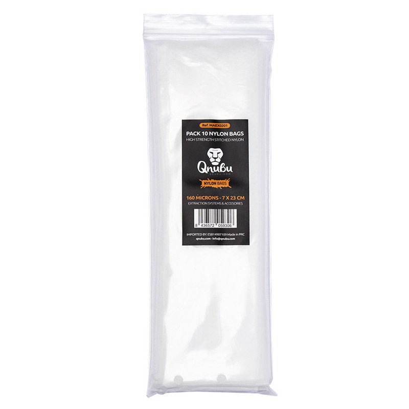  Qnubu Press - Pack of 10 extraction bags 160µ - 7x23cm