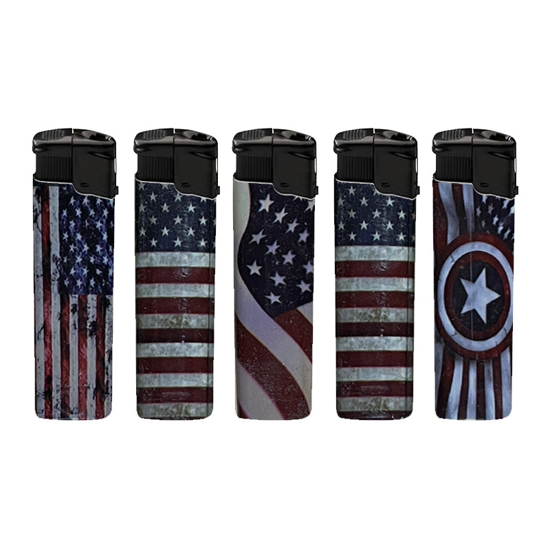 Belflam - Lot de 5 briquets piezo - USA