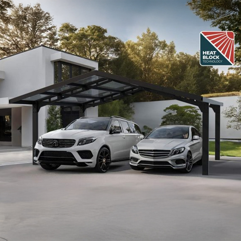 Canopia - Dubbele carport Sydney Arch Black - 5,4 x 5,9 m