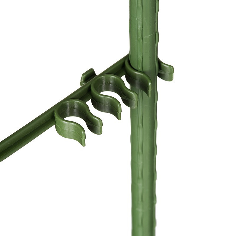 3 picchetti per pomodori, triangolo, acciaio plastificato, verde, 12 braccia, H150 x Ø11mm