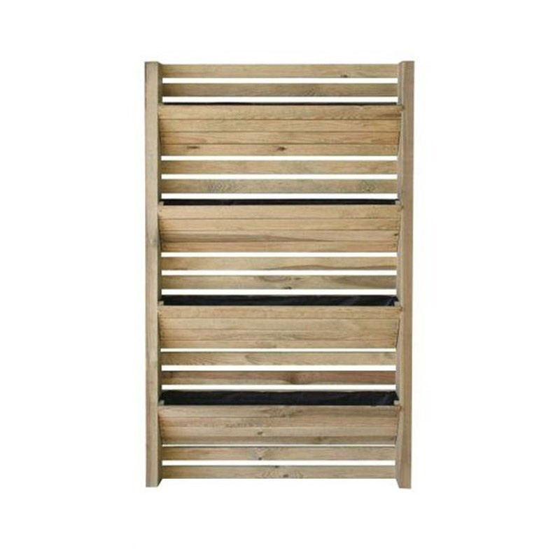 Mur végétal EDEN en bois/potager Vertical -séparation-cloture végétale 90x180CM - Géotextile inclus