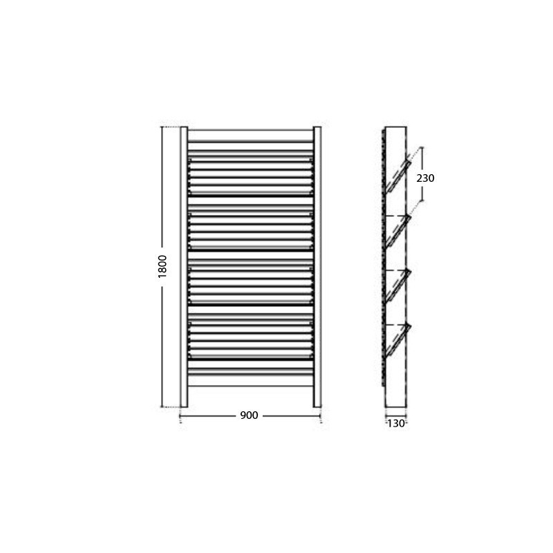 Mur végétal EDEN en bois/potager Vertical -séparation-cloture végétale 90x180CM - Géotextile inclus