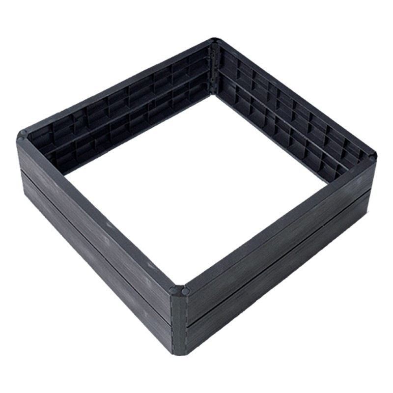 Ergo Quadro L - Giardino in plastica con 4 pareti: 80cm x 80cm x 25cm