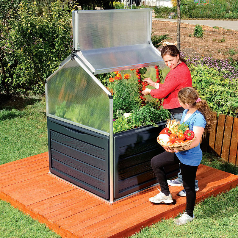 Canopia - Plant Inn® moestuin vierkant - Zilver helder - 120x120cm