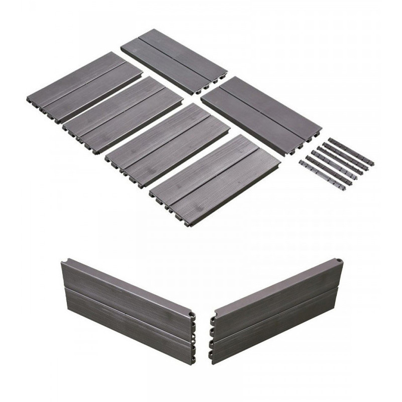 Garantia - kit 2 carrés potager modulaire + 2 extensions - Ergo