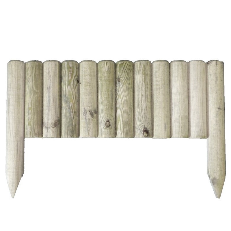 Mini Bordure Droite En Bois De Pin Ø4.5X55X35 Cm - Autoclave
