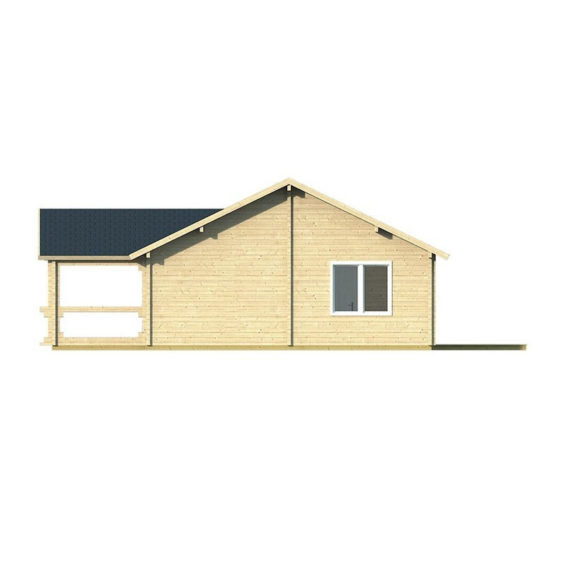 Tuindeco - Massief houten chalet 68,10 m² - 92mm - Woonkwaliteit - Finn