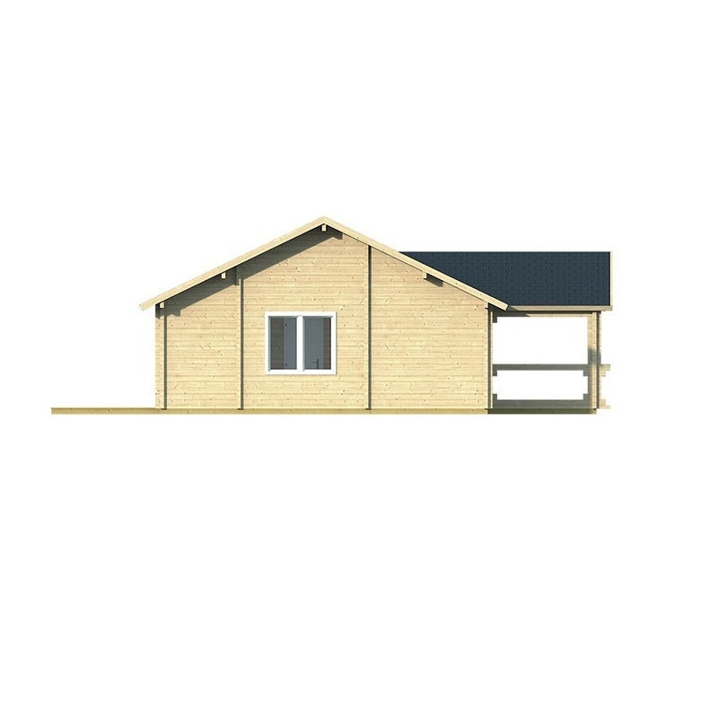 Tuindeco - Massief houten chalet 68,10 m² - 92mm - Woonkwaliteit - Finn