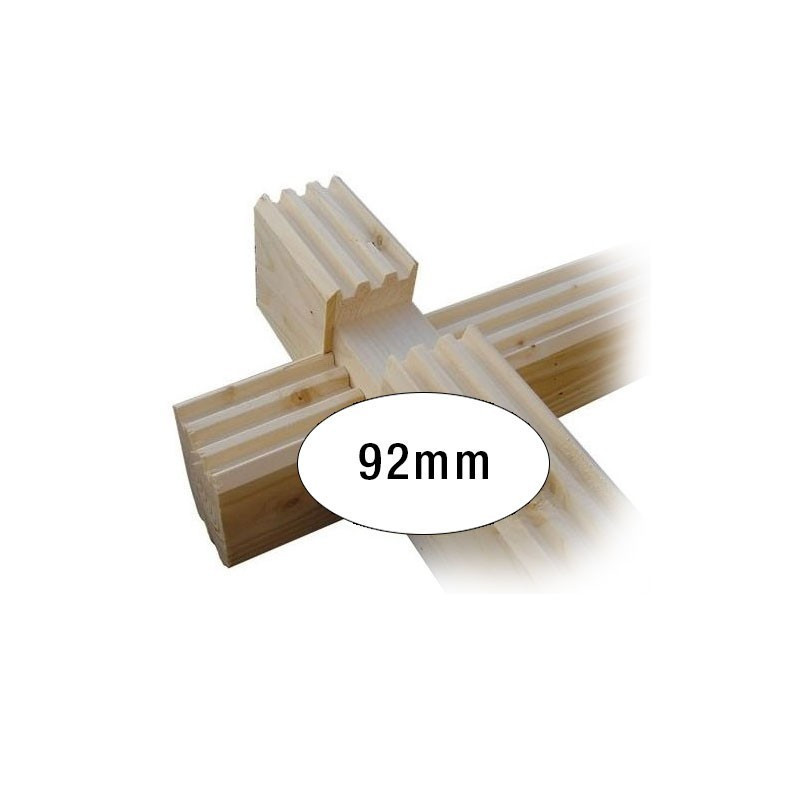 Tuindeco - Massief houten chalet 68,10 m² - 92mm - Woonkwaliteit - Finn