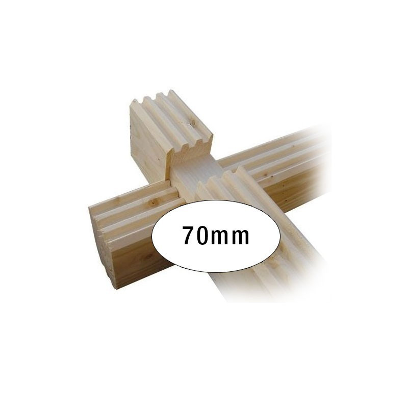 Tuindeco - Chalet aus Massivholz 44,3 m² - 70mm - Wohnqualität - Ardee