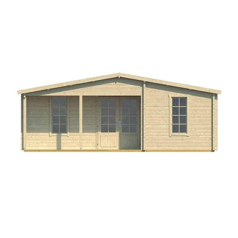 Tuindeco - Chalet in legno massiccio 25,2 m² - 70mm - Qualità residenziale - Ollie
