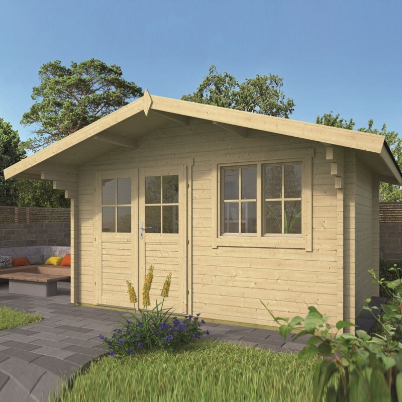 Tuindeco - Chalet de madera maciza 10,6m² - 58mm - Calidad residencial - Rorik