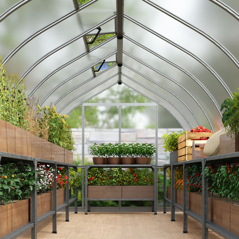 Canopia - Garden greenhouse - Bella Silver - 723x244cm