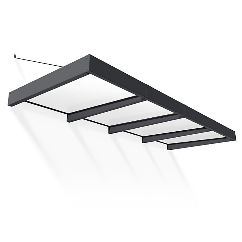 Canopia - Marquise de porte - Sophia XL - 140x379cm - Opale/Grise