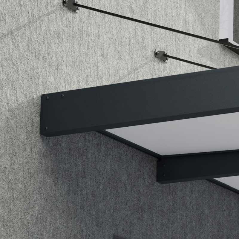 Canopia - Door canopy - Sophia XL - 140x379cm - Opale/Grey
