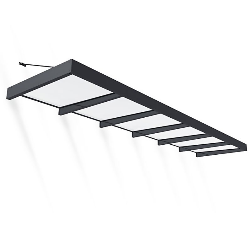 Canopia - Marquise de porte - Sophia XL - 140x565cm - Opale/Grise