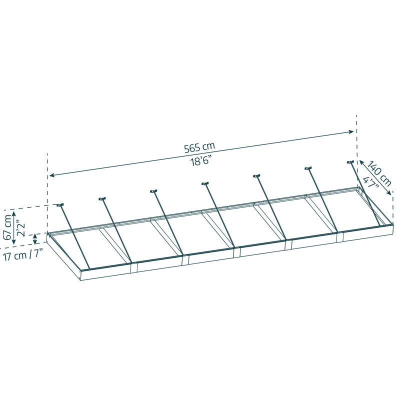 Canopia - Baldacchino per porta - Sophia XL - 140x565cm - Opale/Grigio