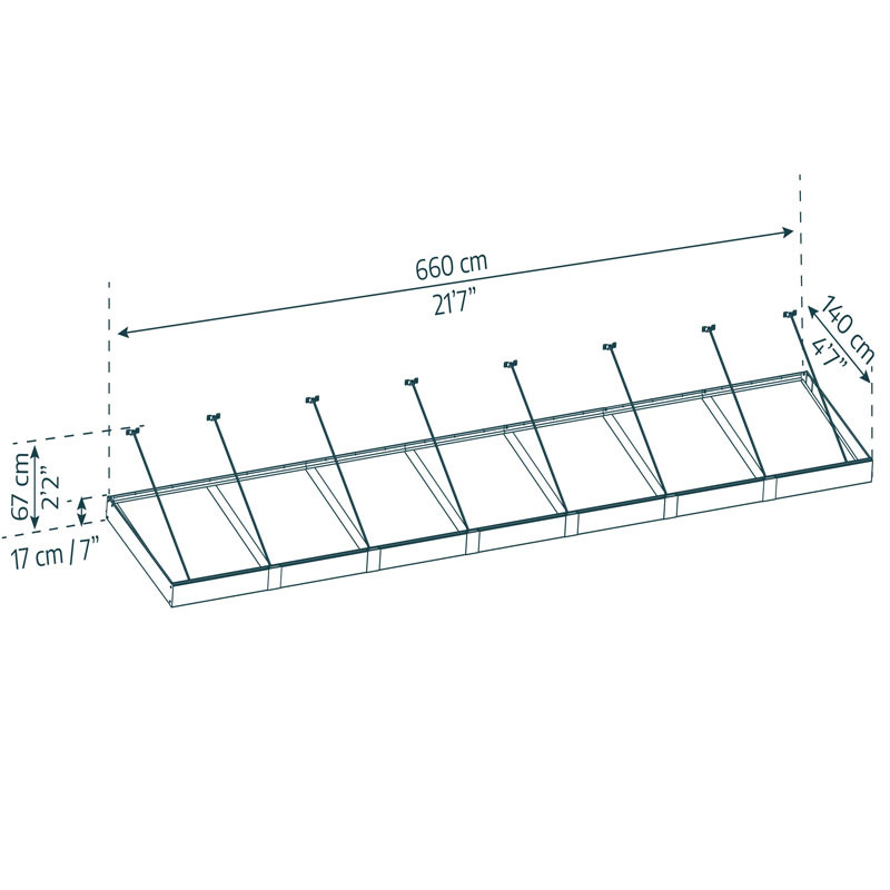 Canopia - Dossel para portas - Sophia XL - 140x660cm - Opala/Cinza