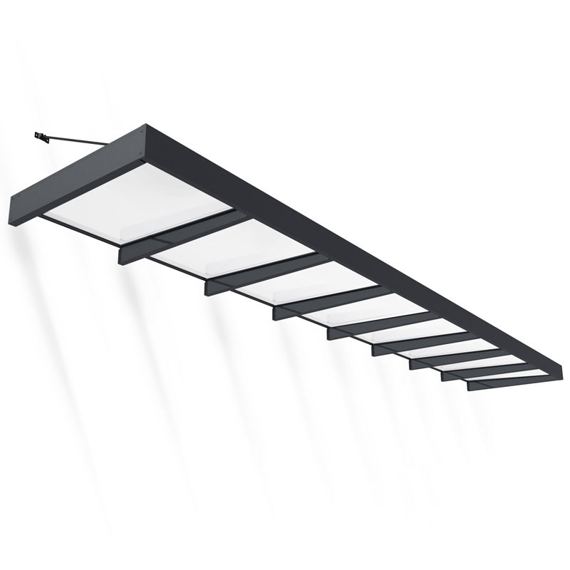 Canopia - Marquise de porte - Sophia XL - 750x140cm - Opale/Grise