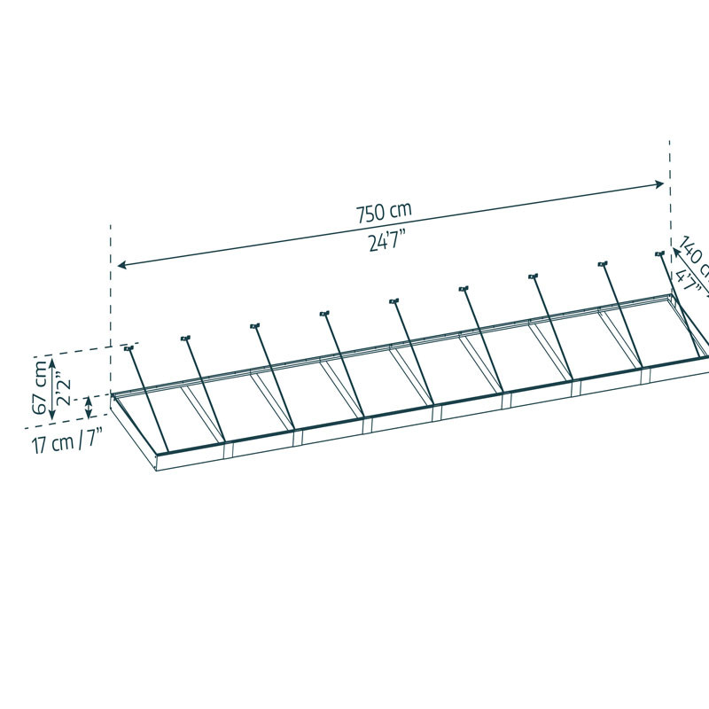 Canopia - Awnings - Sophia XL - 750x140cm - Opal/Grey