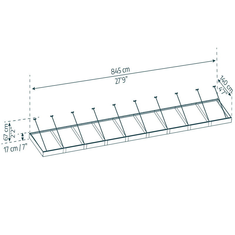 Canopia - Toldo de puerta - Sophia XL - 140x845cm - Opale/Grey