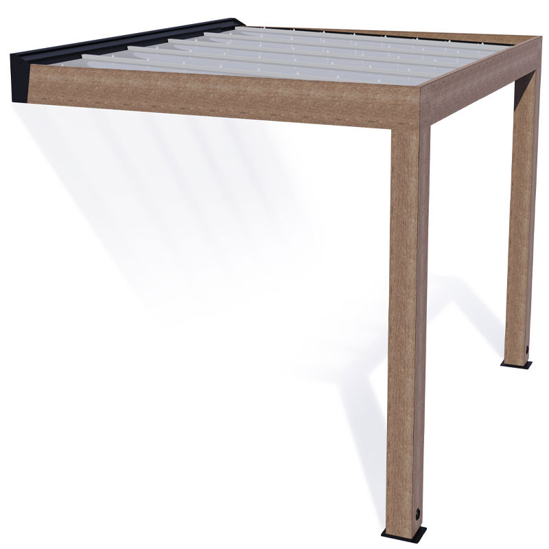 Canopia - Pergola - Helsinki Solar control - 3x3.4m - Bois de cèdre