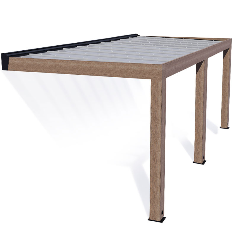 Canopia - Pergola - Helsinki Solar control - 3x6.65m - Bois de cèdre