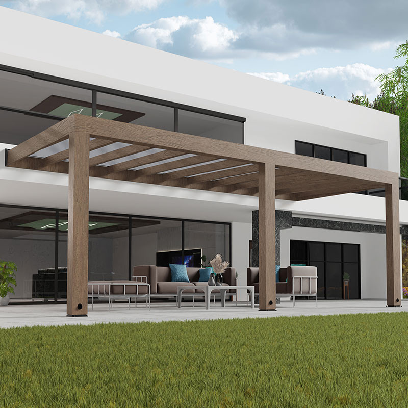 Canopia - Pergola - Helsinki Controllo solare - 3x7, 3m - Legno di cedro