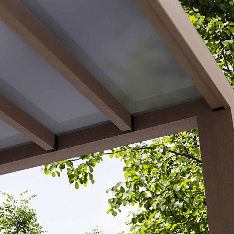 HELSINKI PATIO COVER 3X8.6 Cedar Wood Solar Control