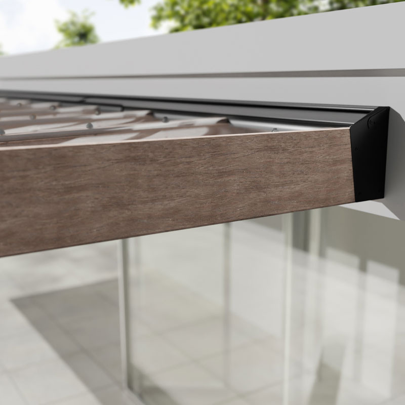 HELSINKI PATIO COVER 3X8.6 Cedar Wood Solar Control