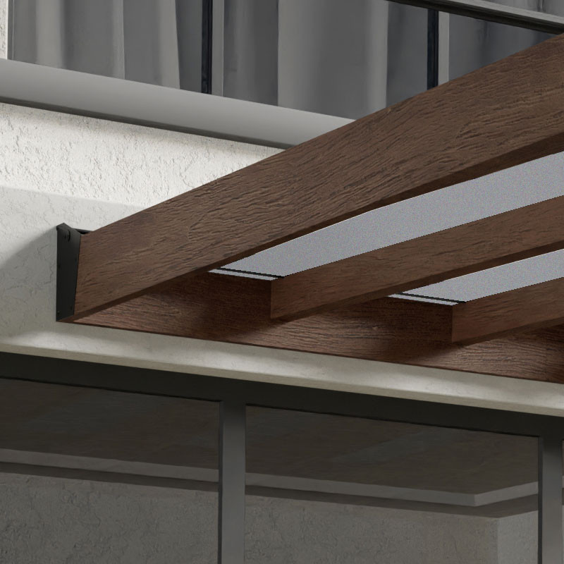 HELSINKI PATIO COVER 3X8.6 Cedar Wood Solar Control