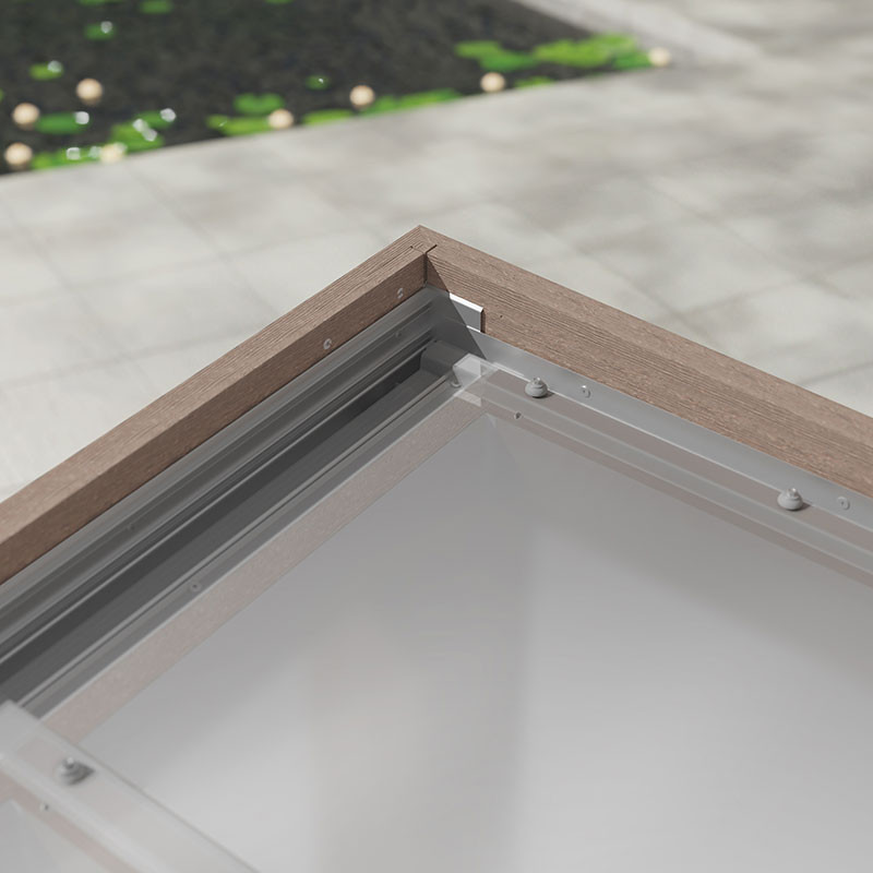 HELSINKI PATIO COVER 3X8.6 Cedar Wood Solar Control