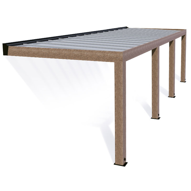 Canopia - Pergola - Helsinki Solar control - 3x9.9m - Bois de cèdre