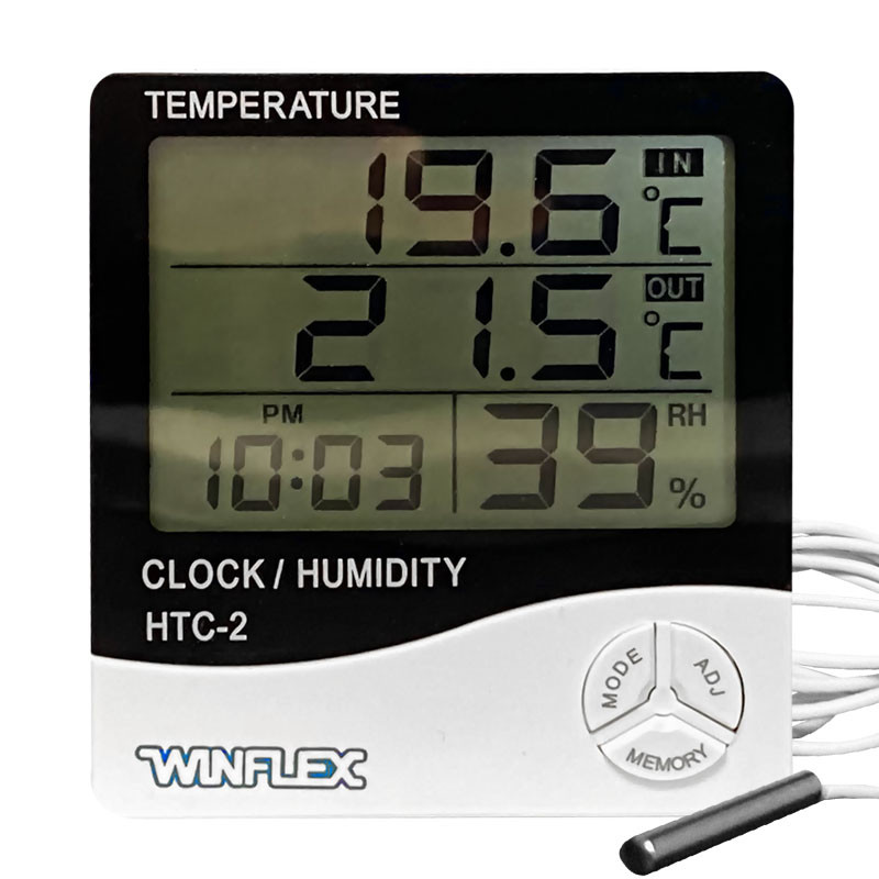 Winflex - Thermo-Hygromètre avec sonde filaire déportée - Humidité et température