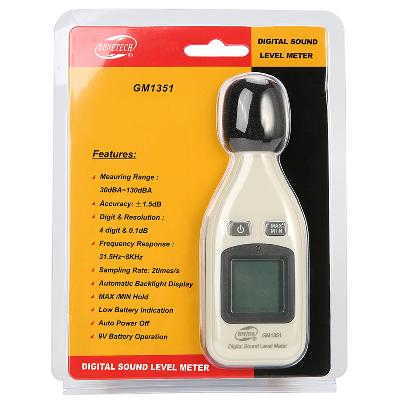 Benetech - Professional digital sound level meter 30-130 dB