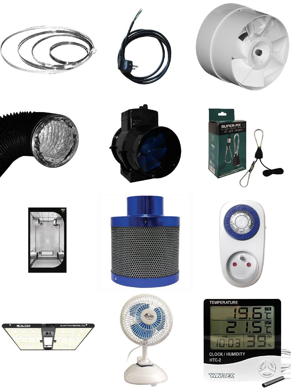 Indoor Grow Kit - 80x80cm - Led Quantum 260W
