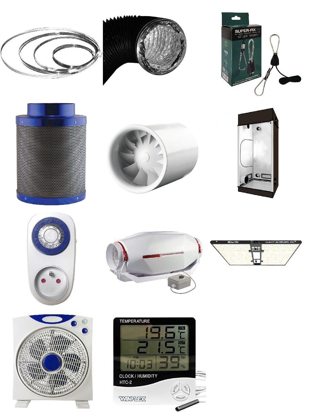 Kit de culture indoor - 100x100cm - Led Quantum 340W