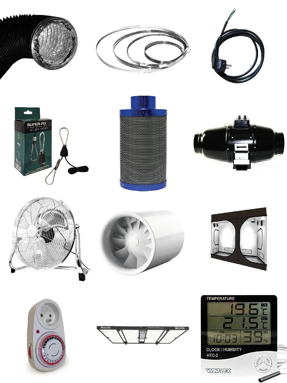 Indoor Grow Kit - 240x120cm - Led control Quantum 680W