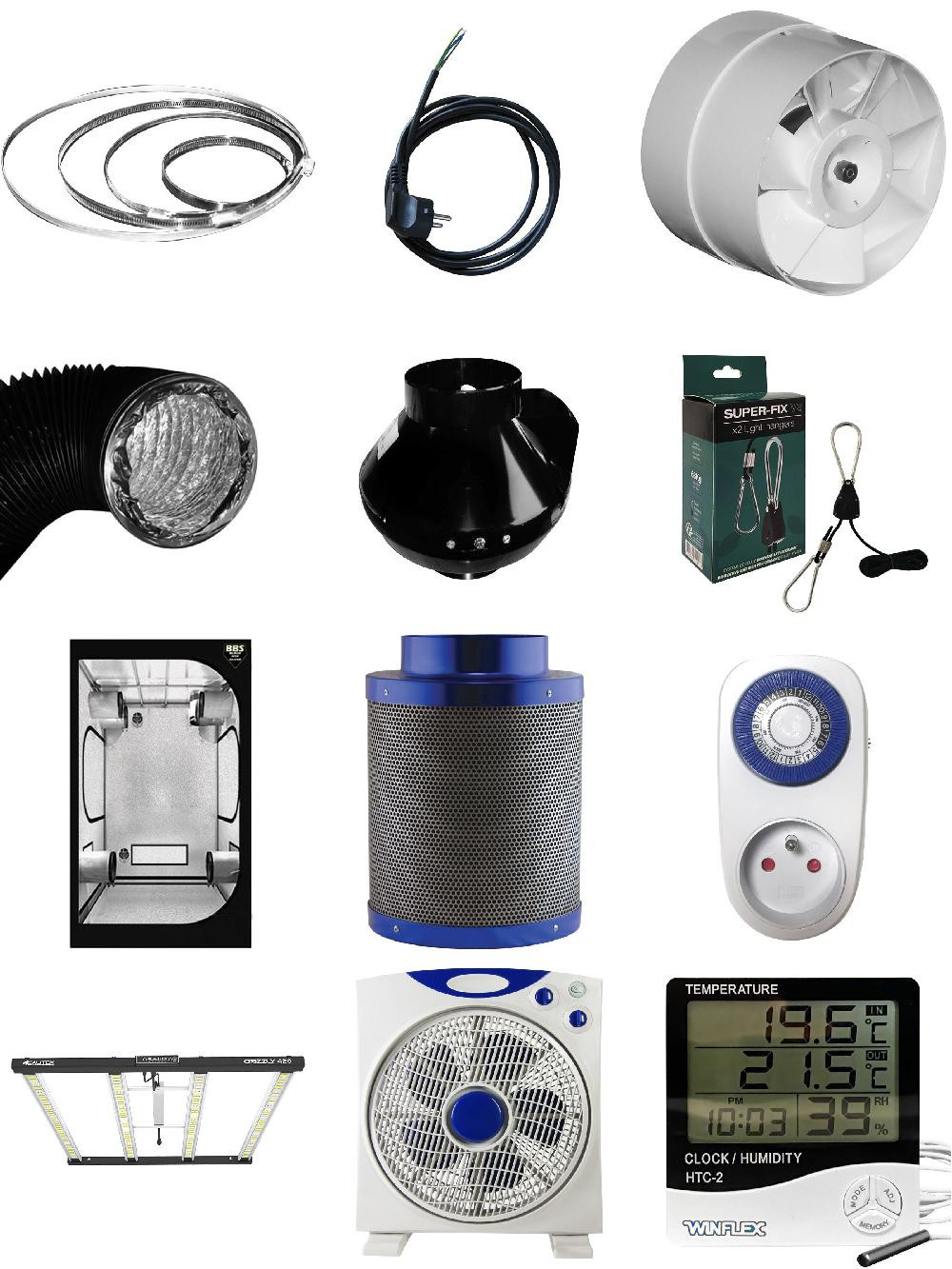 Kit de culture indoor - 100x100cm - Led Grizzly 420W